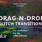 پروژه داوینچی ریزالو ترانزیشن گلیچ Drag-N-Drop Glitch Transitions