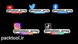 پروژه داوینچی ریزالو زیرنویس شبکه اجتماعی Social Media Lower Thirds