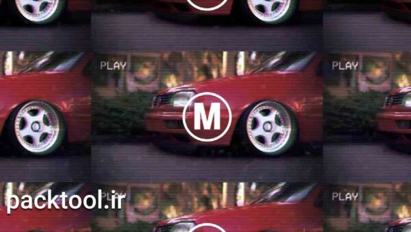 پروژه داوینچی ریزالو نمایش لوگو با افکت نوار ویدیویی پارازیت و گلیچ VHS Glitch Logo