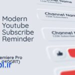 دانلود پروژه آماده پریمیر اشتراک یوتیوب مدرن Modern Youtube Subscribe