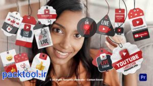 دانلود پروژه آماده پریمیر تگ و لیبل یوتیوب Labels YouTube