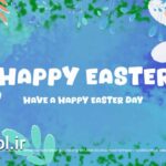 دانلود پروژه آماده پریمیر پرو موشن گرافیک با گل عید نوروز Happy Easter