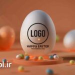 دانلود پروژه آماده پریمیر پرو نمایش لوگو تخم مرغ رنگی عید نوروز Happy Easter Logo