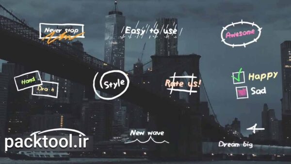 دانلود پروژه داوینچی ریزالو تایتل دست نویس Scribble Hand Drawn Titles