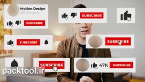 پروژه آماده داوینچی ریزالو تبلیغ سابسکرایب لایک و نوتیفیکیشن یوتیوب Subscribe Like Notification