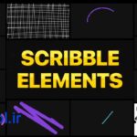 پروژه داوینچی ریزالو المان و عناصر خط خطی Scribble Elements