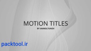 پروژه داوینچی ریزالو موشن عناوین Motion Titles Pack