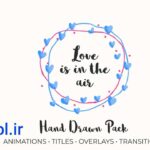 پروژه داوینچی ریزالو پک المان های انیمیشن عاشقانه طراحی دستی Love Is In The Air V.2 Hand Drawn Pack