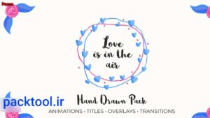 پروژه داوینچی ریزالو پک المان های انیمیشن عاشقانه طراحی دستی Love Is In The Air V.2 Hand Drawn Pack