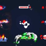 پروژه پریمیر دکمه های کارتنی سابسکرایب یوتیوب 2D Cartoon Youtube Buttons