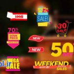 دانلود پروژه آماده پریمیر استیکرهای تخفیف فروش Sales Discount Stickers