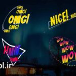دانلود پروژه آماده پریمیر انیمیشن های متن با افکت متنوع Comic Text Animations