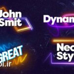 دانلود پروژه آماده پریمیر پرو انیمیشن متن نئونی Neon Text Animation