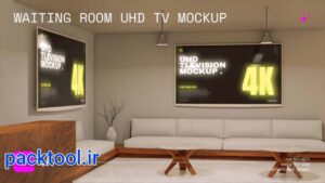 دانلود پروژه پریمیر موکاپ تلویزیون در اتاق Waiting Room UHD TV Mockup