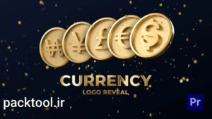 پروژه آماده پریمیر لوگو موشن سکه ارز دیجیتال Currency Coins Logo Reveal