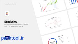 پروژه پریمیر اینفوگرافیک داده های CSV شرکتی Statistics Corporate Data