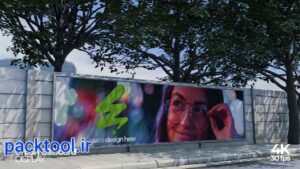 دانلود پروژه پریمیر موکاپ بیلبورد در خیابان ها Urban Street Billboard Mockup