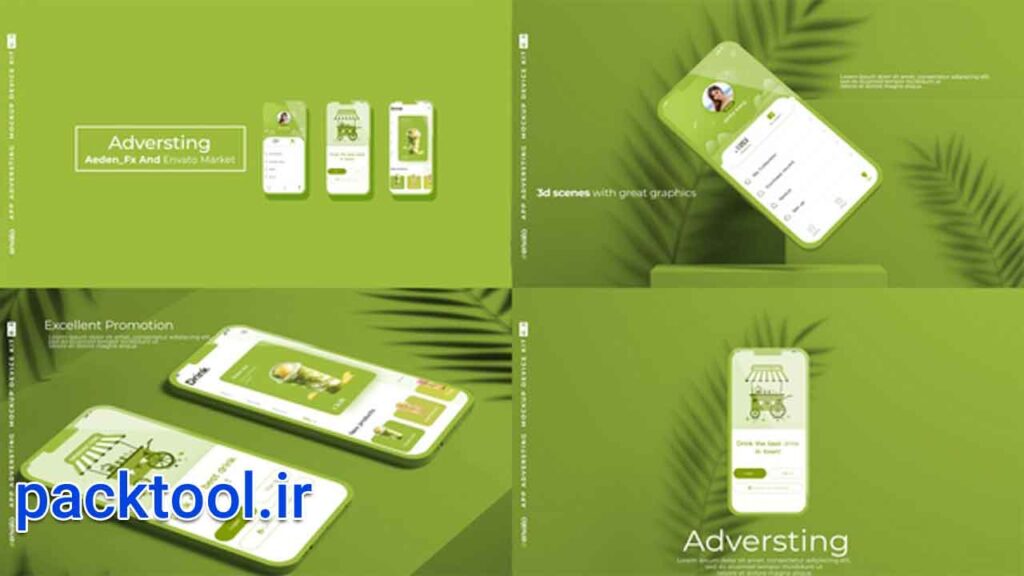 دانلود پروژه افتر افکت موکاپ موبایل ویدیویی Short Advertising Mockup