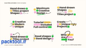 دانلود پروژه آماده پریمیر پرو متن انیمیت با شیپ ترانزیشن Shape Text Animation