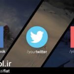 دانلود پروژه آماده افتر افکت لوگو شبکه های اجتماعی Social Flat
