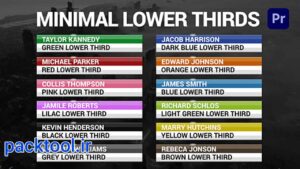 دانلود پروژه آماده پریمیر پرو زیرنویس مینیمال Minimal Lower Thirds
