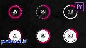 دانلود پروژه آماده پریمیر پرو نمودار و چارت اینفوگرافی Infographics Pie Chart