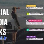 دانلود پروژه افتر افکت معرفی آدرس شبکه های اجتماعی Social Networks Links