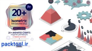 دانلود پروژه پریمیر پک نمودارهای اینفوگرافیک ایزومتریک Isometric Infographic