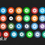 پروژه آماده افتر افکت آیکون های متحرک شبکه های اجتماعی Social Media Icons