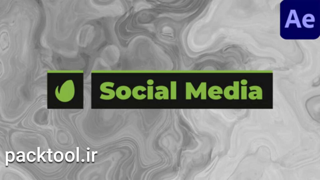 پروژه آماده افتر افکت زیرنویس شبکه های اجتماعی Social Media Lower Thirds