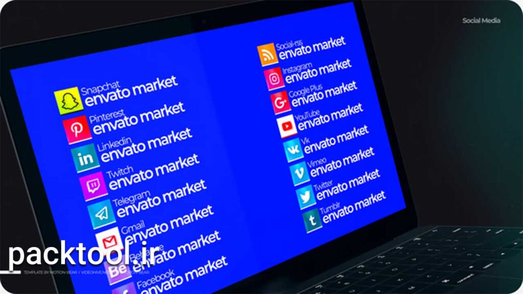 پروژه آماده سوشیال مدیا افتر افکت Social Media