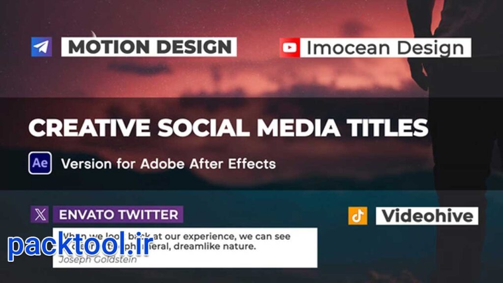 پروژه افتر افکت تایتل شبکه های اجتماعی خلاقانه Creative Social Media Titles