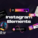 دانلود پروژه آماده افتر افکت المان های اینستاگرام Instagram Elements