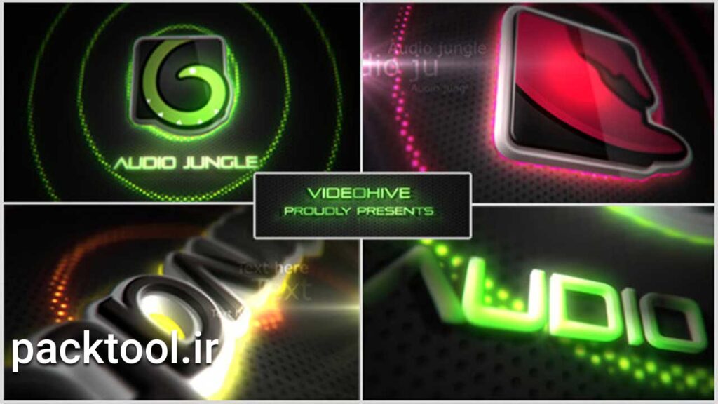 دانلود پروژه آماده افتر افکت لوگو موشن نئون Neon Lights Logo Reveal