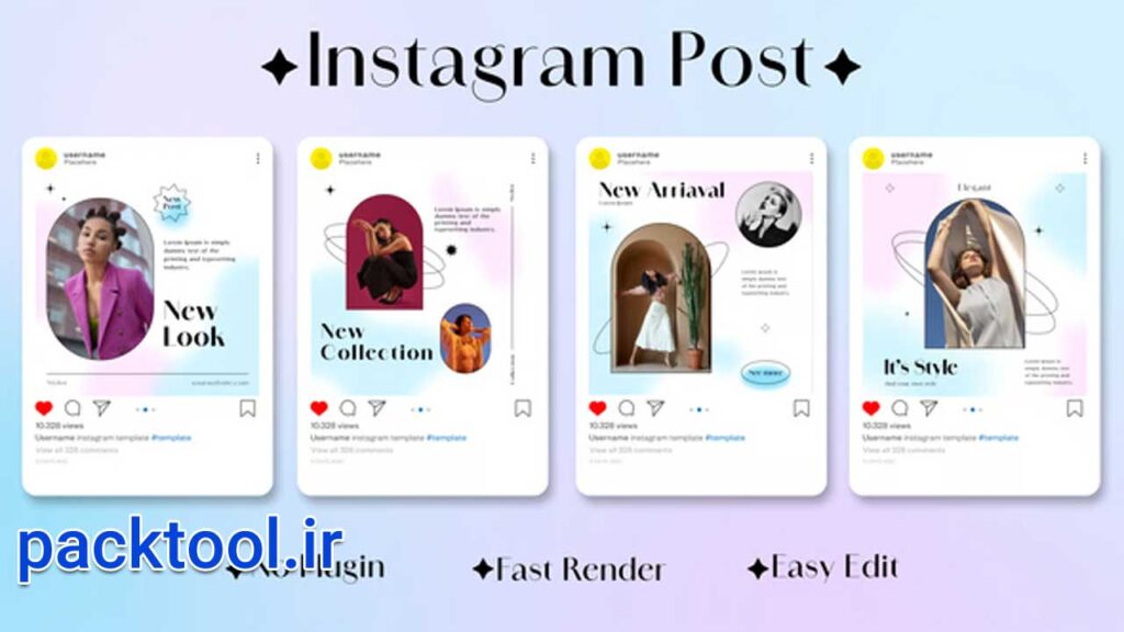 دانلود پروژه آماده افتر افکت پست و استوری اینستاگرام Instagram Posts