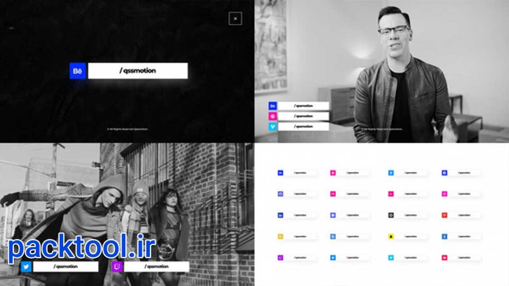 دانلود پروژه آماده افتر افکت پکیج رسانه های اجتماعی Social Media Package