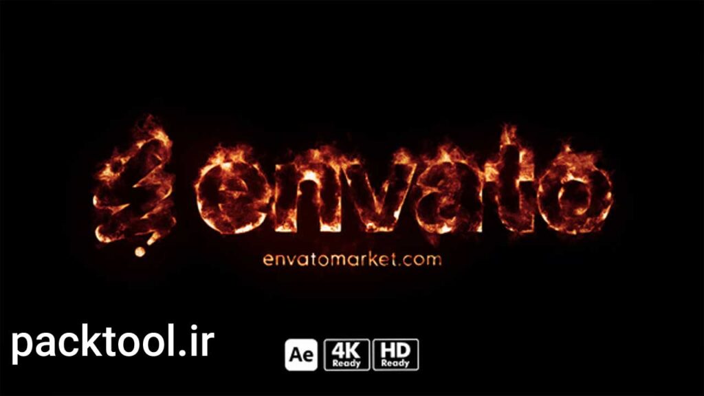 دانلود پروژه آماده افترافکت لوگو موشن آتش Logo In Fire