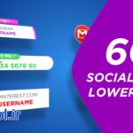 پروژه آماده افتر افکت زیرنویس آماده رسانه اجتماعی Social Media Lower Third