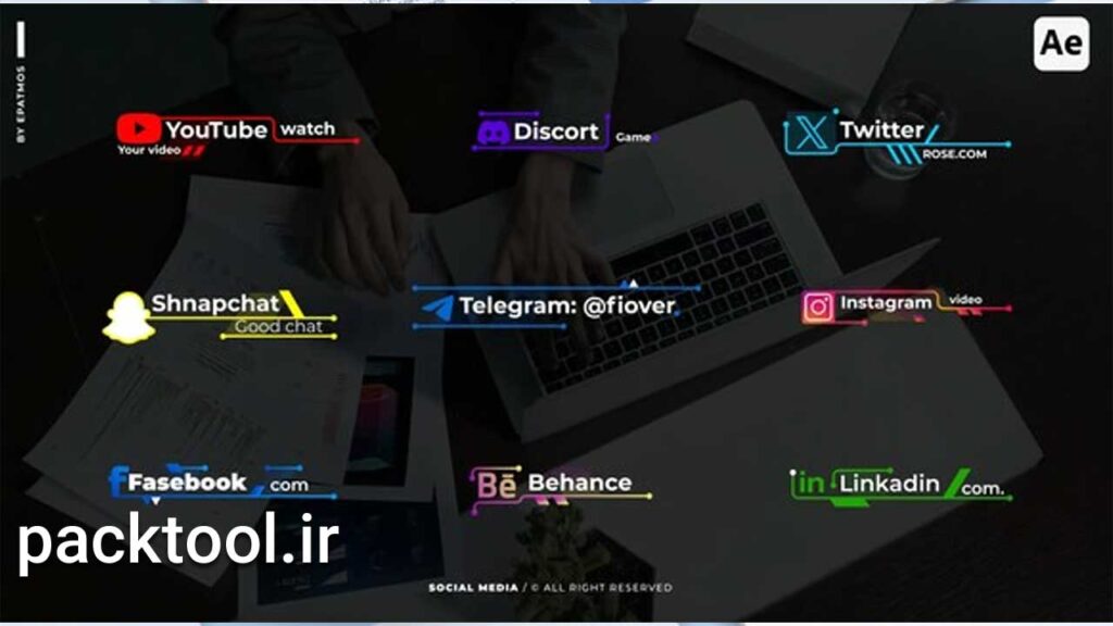 پروژه آماده افتر افکت شبکه اجتماعی Social Media