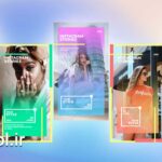 پروژه استوری گرادینت اینستاگرام افتر افکت Gradient Stories Pack