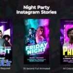 پروژه افتر افکت استوری کنسرت اینستاگرام Night Party Instagram