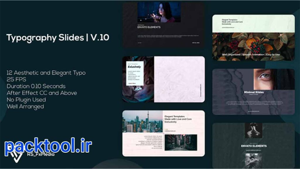پروژه افتر افکت تایپوگرافی اینستاگرام Typography Slides Minimal