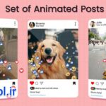 پروژه افترافکت استوری اینستاگرام با انیمیشن استیکر های متنوع Animated Instagram