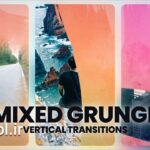 دانلود ترانزیشن های گرانج عمودی افترافکت Grunge Transitions