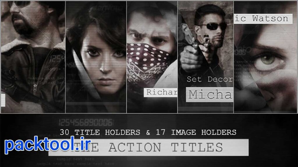 دانلود پروژه آماده افتر افکت تایتل های اکشن فیلم The Action Titles