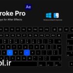 دانلود پروژه آماده افتر افکت نمایش شرتکات روی کیبورد Keystroke Pro