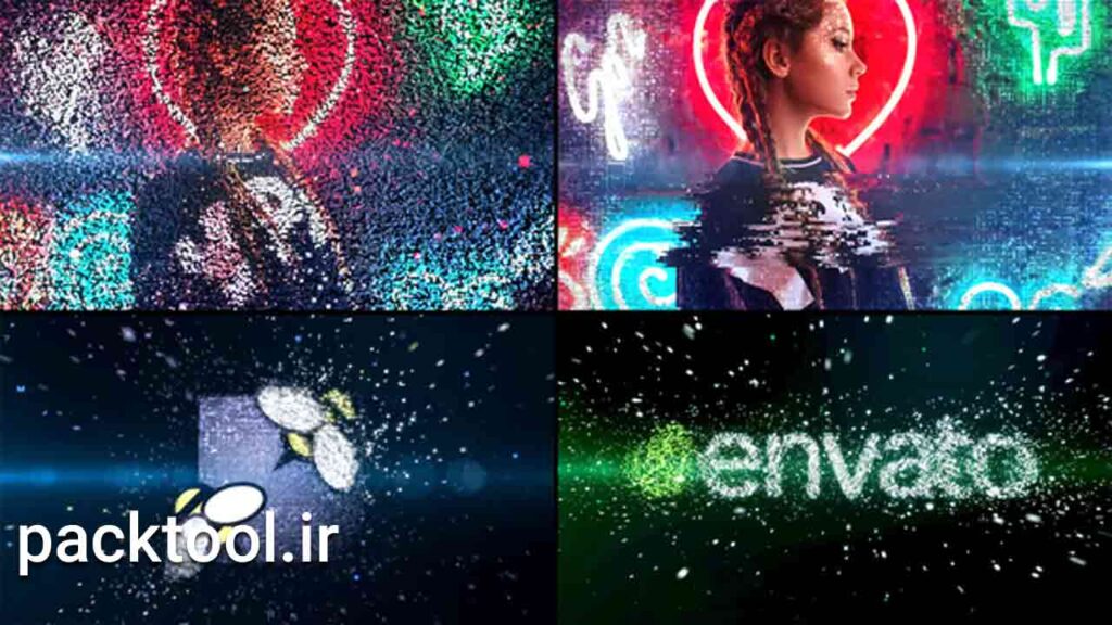دانلود پروژه افتر افکت پکیج افکت نویز و پارازیت Particle Effect Glitch
