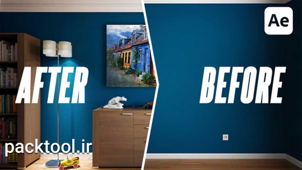 پروژه افتر افکت مقایسه قبل و بعد عکس و فیلم Creative Before and After
