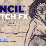 دانلود پروژه آماده داوینچی ریزالو افکت طرح کاغذی Paper Sketch Effect