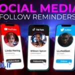 دانلود پروژه آماده داوینچی ریزالو شبکه های اجتماعی Social Media Follow